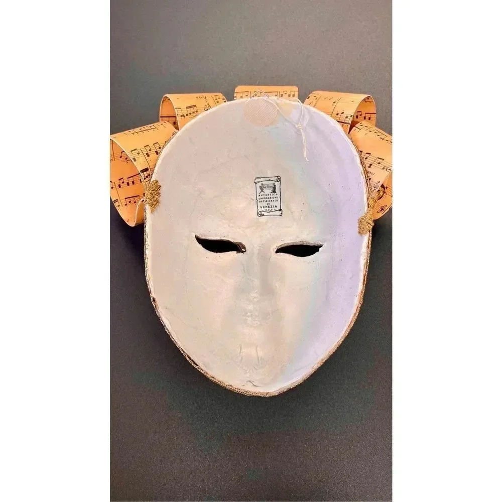 Venetian‎ Jester Mask Wall Art Decor Harlequin Crown Music Note Handmade